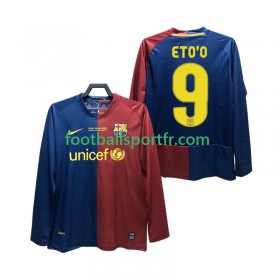 Tenue FC Barcelone ETO O 9 Champions League 2008 2009 Retro Domicile Maillot de Foot ML